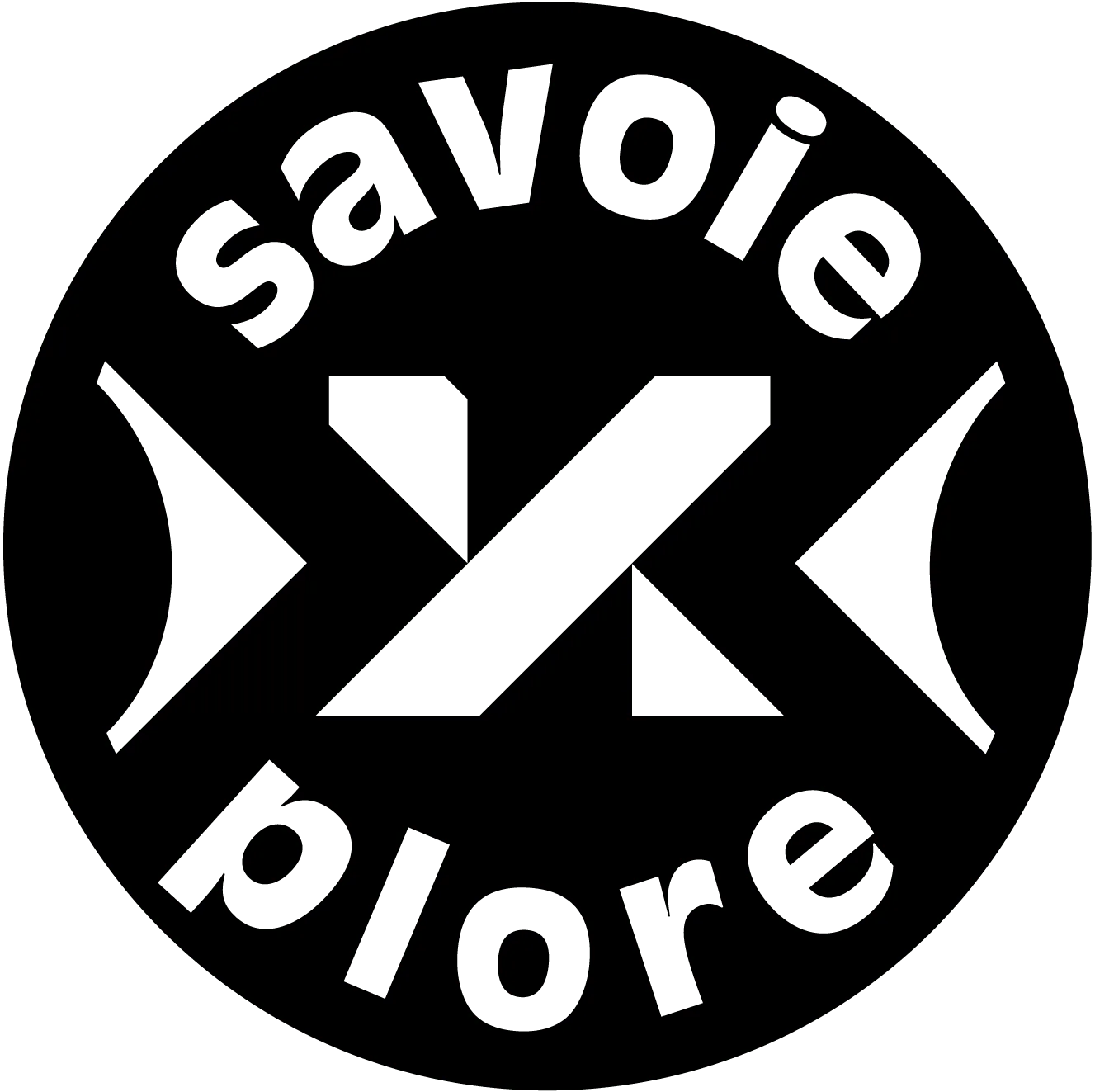 savoieXplore - Logo pastille - Noir